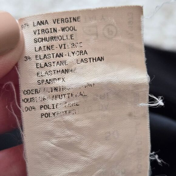 Armani Collezioni Black Wool-Blend Straight Skirt, Size 14 - Picture 7 of 9